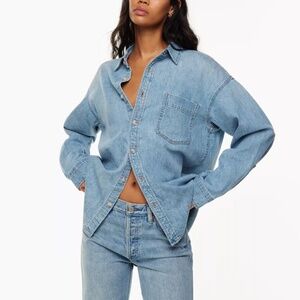 ARITZIA Denim Forum The '80s Comfy Denim Shirt